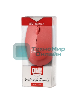 Мышь беспроводная Smartbuy (SBM-202AG-R) ONE 202AG-R красный