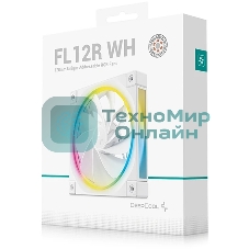 Вентилятор для корпуса Deepcool FL12R Wh Reverse ARGb 120х120x25 белый 4-pin 33.9дБ (R-FL12R-WHAPN1-G)