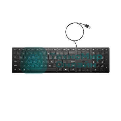 Клавиатура HP 320K проводная, USB Type-A, чёрный