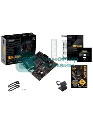 Материнская плата ASUS TUF GAMING A520M-PLUS WIFI, AM4, AMD A520, 4xDDR4, 4xSATA, 1xM.2, 1xPCIe 3.0 x16, 2xPCIe x1, 1xVGA, 1xHDMI, 1xDP, 1x 1Gb LAN, 2xUSB-A 3.2 Gen 1, 2xUSB-A 2.0, 3x3.5 мм, 7.1, mATX