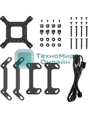 Система жидкостного охлаждения DEEPCOOL LT240 ARGb черный, 120 мм, алюминий/медь, 2400 об/мин, 38.71 дБ, 4 pin, 280 Вт