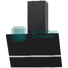 Вытяжка наклонная KRONA Bruna 600 S черный/серебристый, 59.5 см, 1300 куб. м/ч, 56 дБ