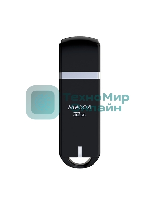 Флешка USB Maxvi P3 black (FD32GBUSB20C10P3), 32Gb, USB 2.0, R/W 15/5, черный