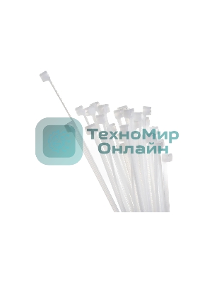 Нейлоновые стяжки Fortisflex КСС 3х200 мм белый 100 штук