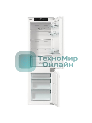 Встраиваемый холодильник Gorenje NRKI517142, полезный объем 243 л, электронное управление, цифровой дисплей, автоматическое размораживание No Frost, быстрое замораживание, интенсивное охлаждение, зона свежести с контролем влажности, слайдерное крепление, энергоэффективность А+