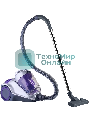Пылесос Hyundai HYV-C4580 белый/сиреневый, 380/2400 Вт, уборка сухая, пылесборник контейнер 5 л