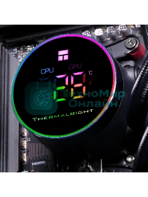 Система жидкостного охлаждения Thermalright Frozen Magic 360 Digital V2 ARGB Soc-AM5/AM4/1200/1700/1851 черный 4-pin 28dB Al LCD Ret (F-MAGIC-360-DIGITAL-BL-ARGB-V2)