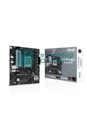 Материнская плата ASUS PRIME B650M-R, Socket AM5, AMD B650, 2xDDR5, 4xSATA, 2xM.2, 1xPCIe 4.0 x16, 1xPCIe x1, 1xHDMI, 1x 2.5Gb LAN, 2xUSB-A 3.2 Gen 1, 4xUSB-A 2.0, 3x3.5 мм, 7.1, mATX