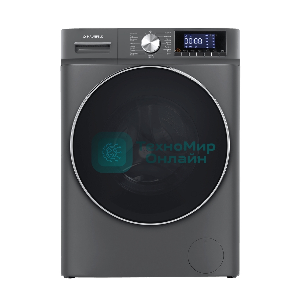 Стиральная машина Maunfeld MFWM127ISB02 графит, загрузка фронтальная 7кг, 1200 об/мин., класс: A+++
