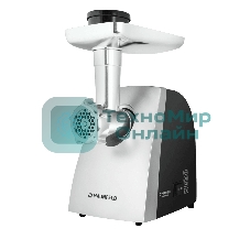 Мясорубка электрическая Maunfeld MMG.2000BRSV черный, 2000 Вт, 2.6 кг/мин, реверс, металлический лоток, насадки - 5