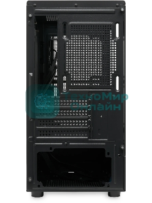 Корпус без блока питания Case HSPD M332, Mesh Mini-tower, Black, TG, 0.4 SPCC, no fans, mATX, mITX, 160/285/170mm, 1x2.5