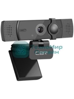 Веб-камера CBR CW-872FHD 1920x1080, 30 кадр/с, USB Type-A, микрофон (шумоподавление), автоматическая фокусировка, шторка приватности, универсальное крепление