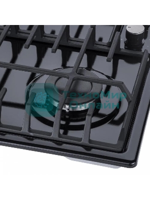 Газовая варочная панель Maunfeld EGHE.64.6CB/G, 4 конфорки, эмалированная сталь, черный