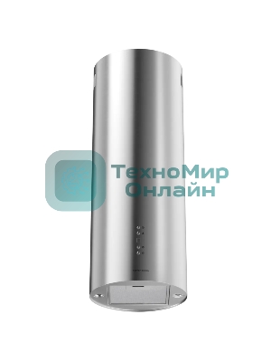 Вытяжка Kuppersberg, цилиндрическая, настенная, 35 см, электронное кнопочное управление, таймер, отвод/рециркуляция, 3 скорости, производительность 850 м3/ч, LED освещение, обратный клапан, уровень шума 68 дБ, угольный фильтр CF110 (опция), цвет нержавеющая сталь