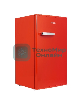 Холодильник Ascoli ADFRR90 красный однокамерный 85/15л морозилка сверху