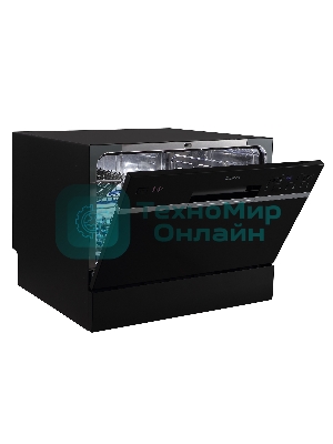 Посудомоечная машина Бирюса DWC-506/7 B, черный, 55см, 6 компл., 49 дБ, класс A+