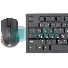 Комплект клавиатура+мышь Oklick 250M беспроводной, USB, 1000 DPI, чёрный