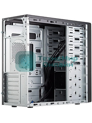Корпус Foxline FL-886-FL500R-U32, Midi-Tower, чёрный, БП 500 Вт