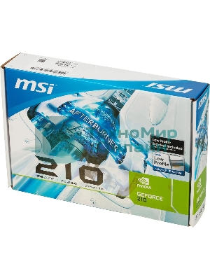 Видеокарта MSI N210-1GD3/LP NVIDIA GeForce 210 1024Mb 64 DDR3 460/800 DVIx1/CRTx1 Ret
