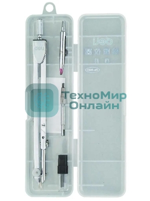 Циркуль Deli E8603, металл, в комплекте: грифель