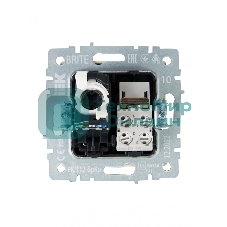 Розетка компьютерная двойная RJ11+RJ45 IEK BRITE РК/Т12-БрКр кат.5E бежевый