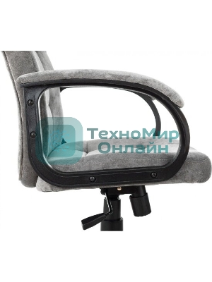 Кресло руководителя Бюрократ CH 002 Fabric Light-19 серый, крестов. пластик