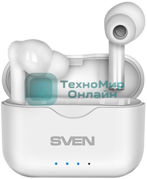 Наушники TWS SVEN E-701BT белый, внутриканальные, Bluetooth, сенсорное управление, до 3 ч