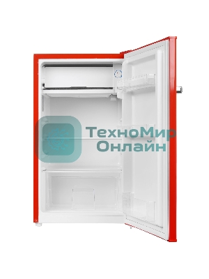 Холодильник Ascoli ADFRR90 красный однокамерный 85/15л морозилка сверху