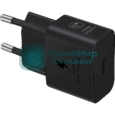 Сетевое зарядное устройство Samsung EP-T2510 25W Type-C черный + cable