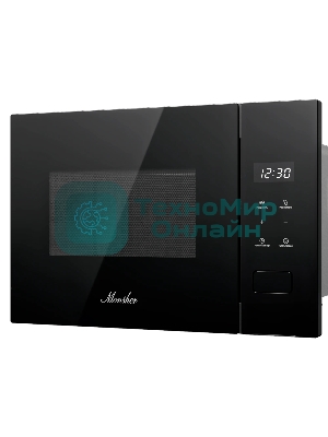 Встраиваемая микроволновая печь MONSHER MMH 1115 Noir, High-Tech, 15 л, мощность 600 Вт, 5 уровней мощности, размораживание, сенсорное управление, черный