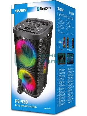 Колонка порт. SVEN АС PS-930 черный 150W 1.0 BT/3.5Jack 7200mAh