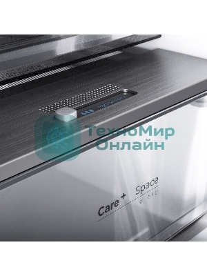 Холодильник Maunfeld MFF192NFB01 Inverter черный стекло трехкамерный 334/184л морозилка снизу, No Frost, Side by Side