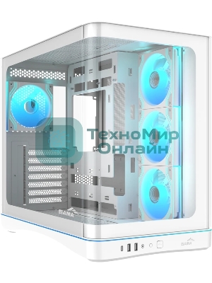 Корпус SAMA V62S, Midi-Tower, белый, 4 x 120 мм