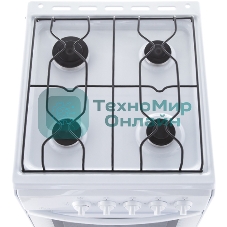 Газовая плита Flama RG 24011 W белый, конфорок 4 шт, духовка 50 л, 50 см x 85 см x 60 см