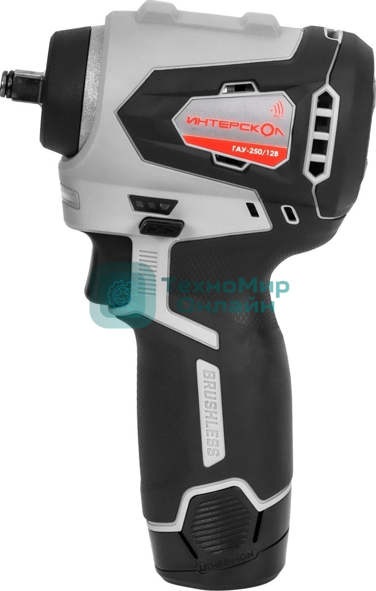 Гайковерт Интерскол ГАУ-250/12ВЭ аккум. патрон:квад.3/8