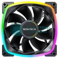 Вентилятор для корпуса MONTECH RX140 PWM черный, 140 мм, 1600 об/мин, 27.9 дБ, 4 pin