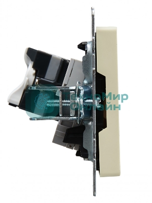 Розетка компьютерная двойная RJ11+RJ45 IEK BRITE РК/Т12-БрКр кат.5E бежевый