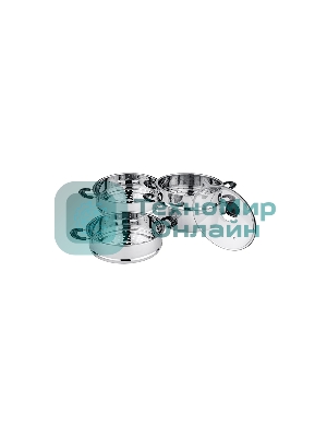 Мантоварка-пароварка WEBBER BE-083 8 л, 26 см, нержавеющая сталь, 4 уровня