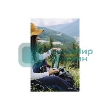 Термос Арктика 106-1200 зеленый, узкое горло 1,2 л, американский дизайн, антивандальное покрытие, две чашки, холод/тепло 32 ч