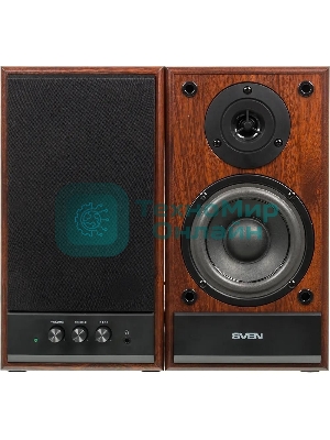 Акустическая система SVEN SPS-702 2.0 коричневый/орех 40Вт