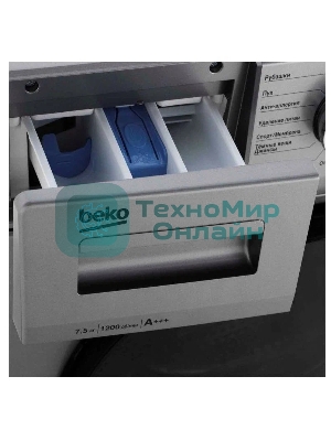 Стиральная машина Beko WSPE7H616S cеребристый, загрузка фронтальная 7,5 кг, 1200 об/мин., класс: А