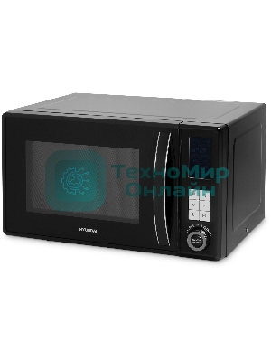 Микроволновая печь Hyundai HYM-D3009 черный, 23 л, 800 Вт, переключатели - кнопки, поворотный механизм