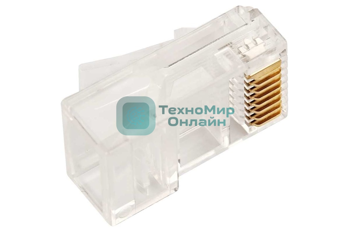 Коннектор Lanmaster TWT-PL45-8P8C/JR100, UTP кат.5E RJ45 прозрачный (упак.:100шт)