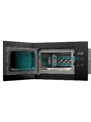 Встраиваемая микроволновая печь MONSHER MMH 1115 Noir, High-Tech, 15 л, мощность 600 Вт, 5 уровней мощности, размораживание, сенсорное управление, черный