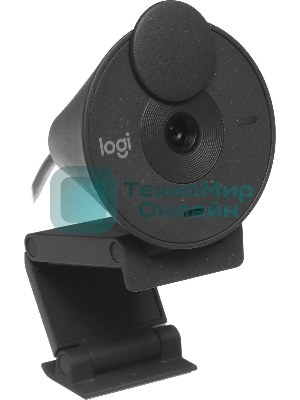 Веб-камера Logitech Brio 300 1920x1080, 30 кадр/с, USB Type-C, микрофон (шумоподавление), автоматическая фокусировка, автоосвещение, универсальное крепление