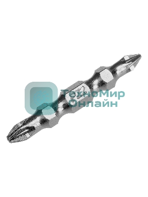 Бита двухстор. Gross PZ2-PZ1х45 мм, сталь S2, 10 шт.