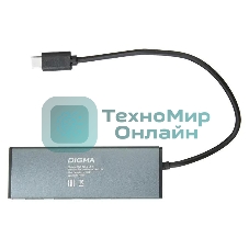 USB-концентратор Digma HUB-4U3.0-UC-G, USB-C, USB 3.0 4 порта, USB