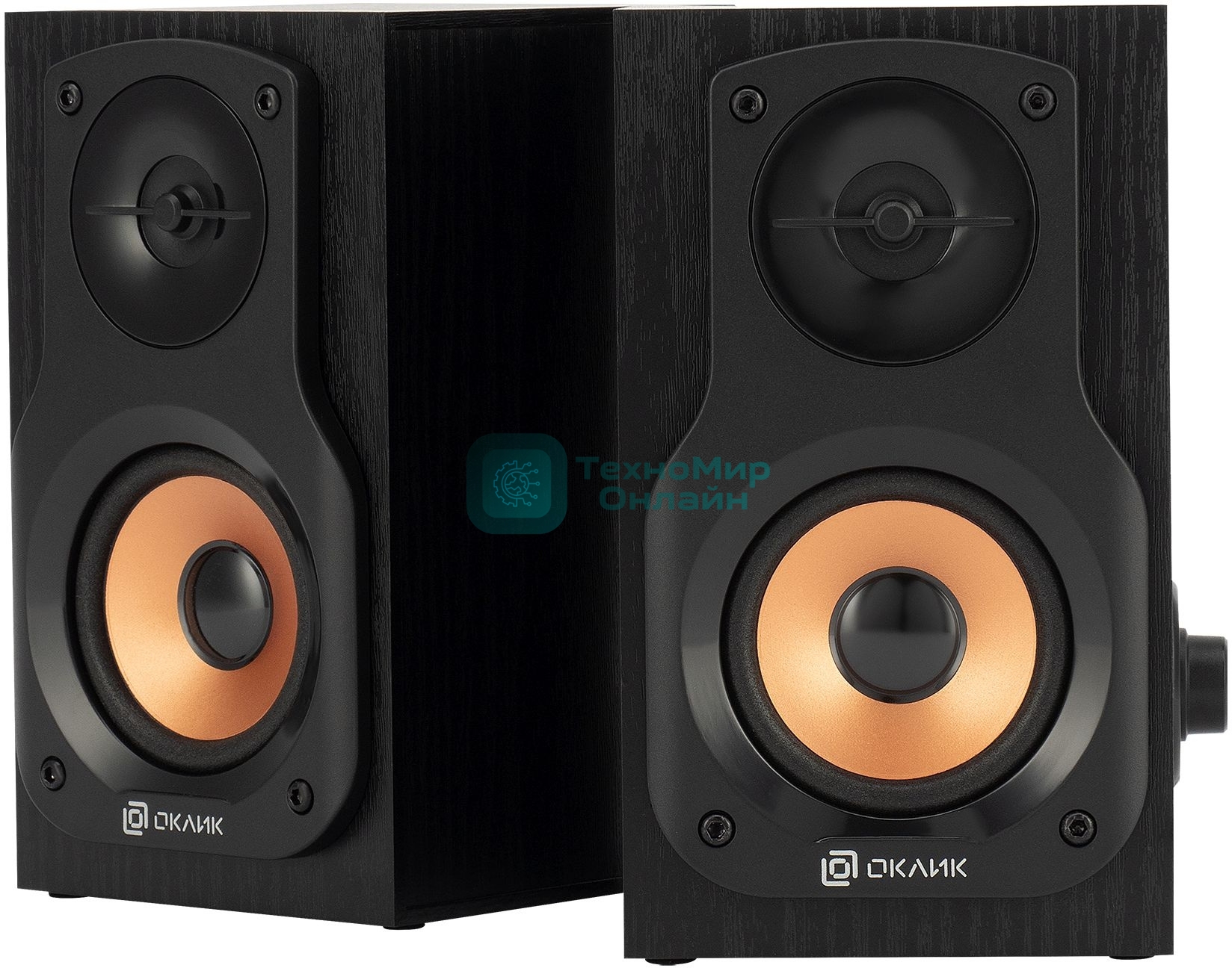 Акустическая система Oklick OK-162 2.0 темное дерево 8Вт