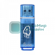 Флешка USB Smartbuy Glossy series Blue (SB4GbGS-B), 4Gb, USB 2.0, R/W 25/15, синий