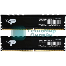 Оперативная память Patriot Signature Premium, DDR5, 16GB (2x8 GB), 4800 MHz, CL40, DIMM, радиатор, черный